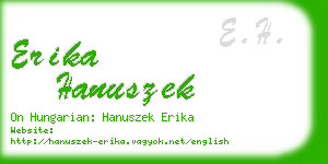 erika hanuszek business card